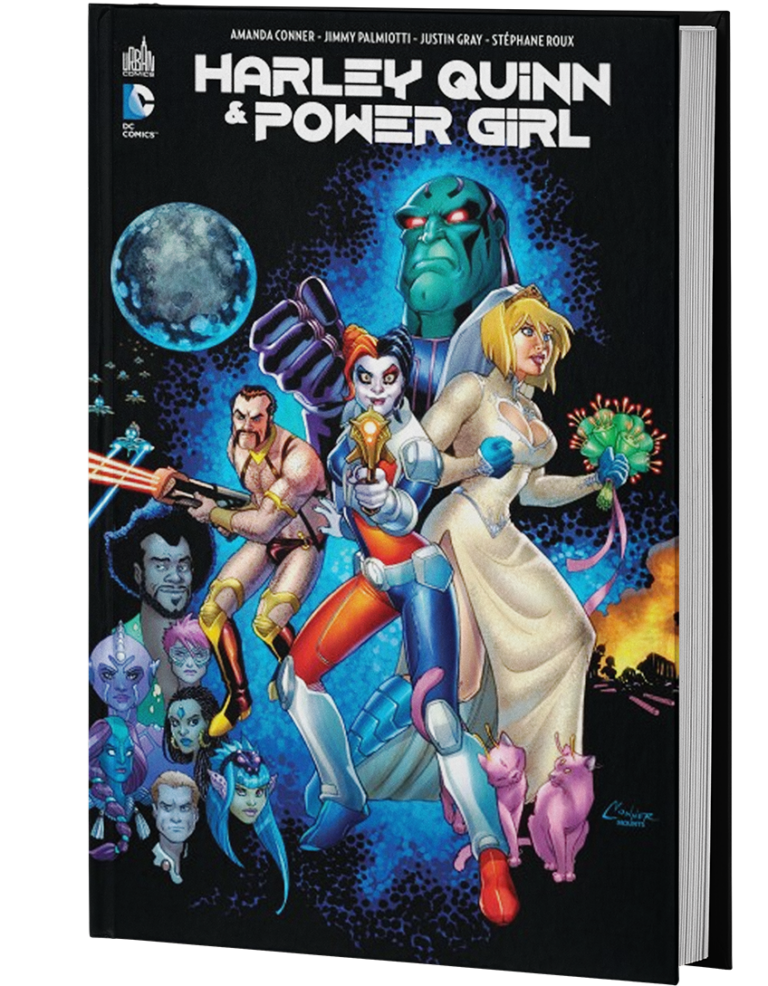 Embarquez pour une aventure cosmique sans précédent avec la puissante mais non moins séduisante Power Girl, et son binôme fortuit l'excentrique Harley Quinn ! Bloquées dans une dimension oubliée, et qui plus est sur la planète natale de l'amoureux transi Vartox, les deux héroïnes devront tout sacrifier pour se sortir du pétrin dans lequel elles se sont fourrées. Y compris peut-être leur dignité...