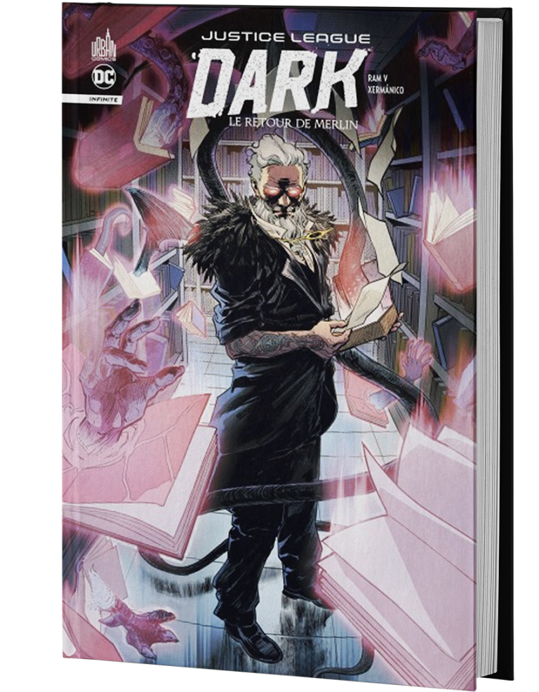 Le road-trip de Zatanna et John Constantine au Nouveau-Mexique est interrompu par un incendie d'où émerge une vieille connaissance. À plusieurs kilomètres de là, dans l'antre d'une cité perdue du Pays de Galles, ce sont des flammes tout aussi dévastatrices qui brûlent dans le regard de Merlin, dont le retour fera pâlir chaque membre de la Ligue de Justice. Pour sauver l'humanité, ils devront percer les mystères d'une bibliothèque possédée. Une nouvelle légende serait-elle en train d'être écrite ?