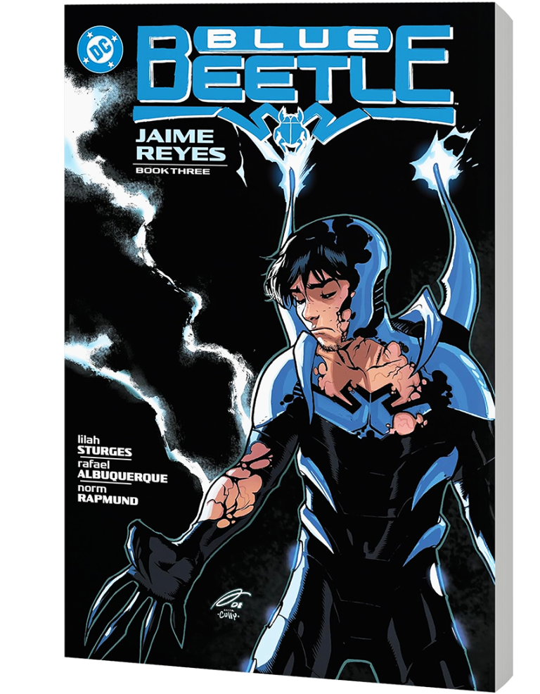 Un nouveau méchant rôde dans les ombres d'El Paso. Les tentatives de Blue Beetle pour s'imposer comme le protecteur de la ville le plongent au cœur du conflit lié à l'immigration. Jaime parviendra-t-il à mettre fin au chaos et à sauver sa communauté, ou la destruction les laissera-t-elle irrémédiablement divisés ? De plus, un autre héros arrive pour demander de l'aide afin de sauver la Justice League. Lorsque le voyage oblige Jaime à affronter les désirs sombres et meurtriers du scarabée, Blue Beetle est changé à jamais...