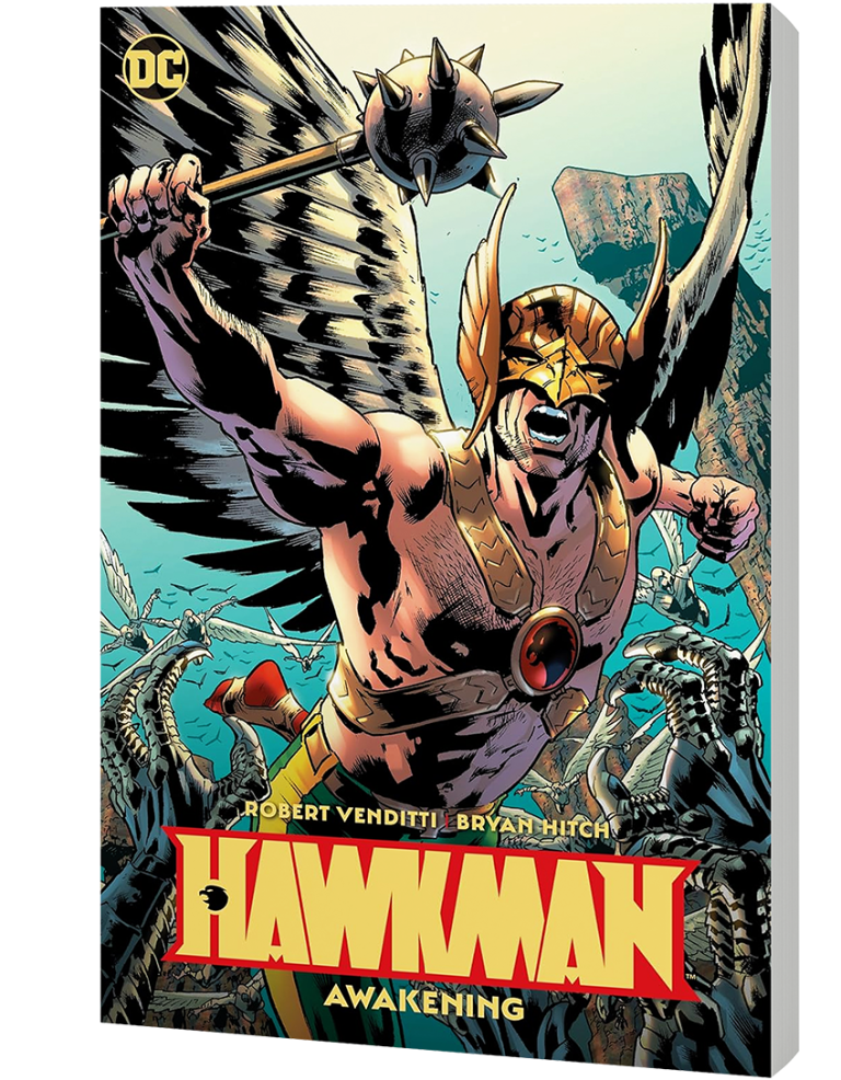 Carter Hall est Hawkman, le guerrier ailé ressuscité qui a vécu mille vies. Mais que se passe-t-il lorsque l'une de ses vies passées vient frapper à sa porte ?
Dans la continuité des événements de Dark Nights: Metal, Carter Hall fait son retour dans l'univers DC ! Explorateur de l'ancien et de l'inconnu, Hawkman se retrouve impliqué dans une mission de longue haleine visant à découvrir le véritable but de ses nombreuses réincarnations. Carter parcourra le globe pour tenter de reconstituer une ancienne prophétie, mais sera-t-il capable d'affronter ses propres vies antérieures qui le guettent à chaque coin de rue ?