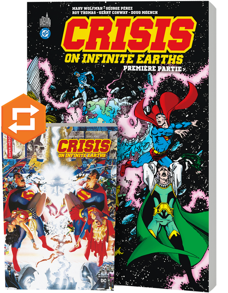 [RÉÉDITION] Précédemment publié sous le nom de CRISIS ON INFINITE EARTHS. L'Anti-Monitor, un être cosmique aussi puissant que malfaisant, lance une vague d'antimatière à travers le Multivers. Des dimensions entières sont englouties tandis que leurs habitants se retrouvent impuissants à s'y opposer. Le Monitor, double-positif de cet assaillant, rassemble alors des héros et vilains des Terres survivantes et les envoient à différentes périodes de l'histoire pour empêcher la catastrophe à venir. Également disponible au format poche dans la collection Urban NOMAD