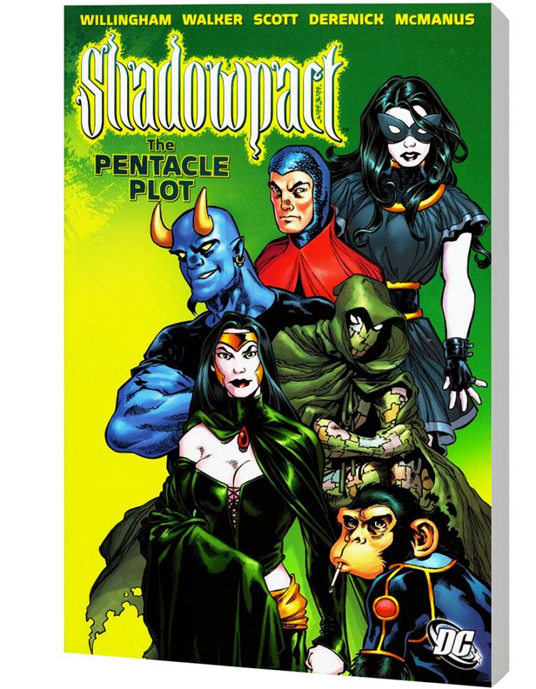 Shadowpact, la meilleure défense au monde contre les menaces magiques, affronte son homologue maléfique, The Pentacle, tout en essayant d'accepter le fait d'avoir perdu une année de leur vie.