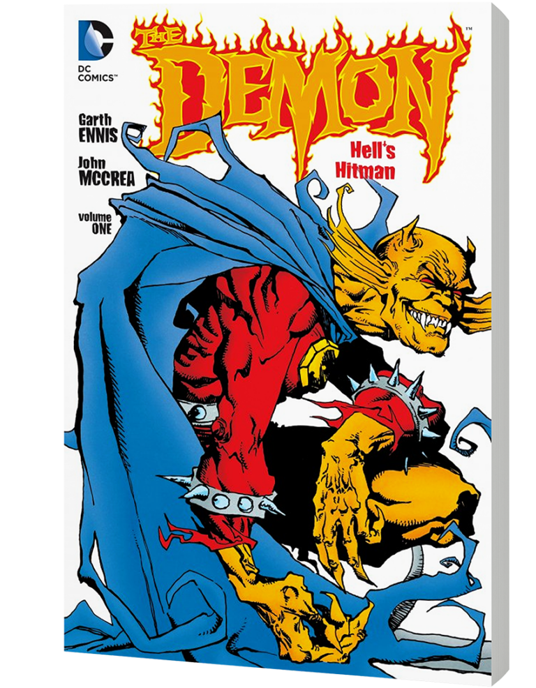 Les récits de Garth Ennis consacrés au Démon sont réunis pour la première fois ! Dans ces histoires sombres et haletantes, Etrigan le Démon affronte le Gothodaemon, le démon de Gotham City, avec l’aide de Hitman. Puis, une compagnie de soldats allemands de la Seconde Guerre mondiale est ressuscitée pour s’emparer d’une base militaire — et c’est au Démon et à l’équipage du Haunted Tank de les renvoyer dans leurs tombes.